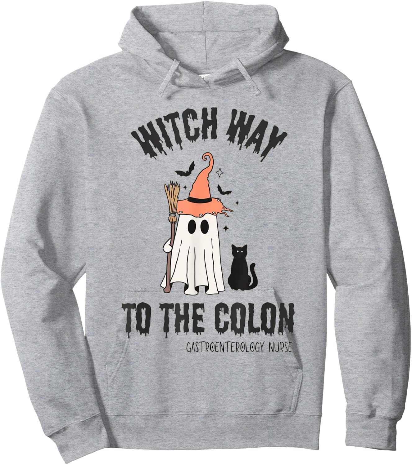 Endo Nurse Halloween Gastrointestinal Nurse Ghost Endoscopy Hoodie - Hoodie | Ash
