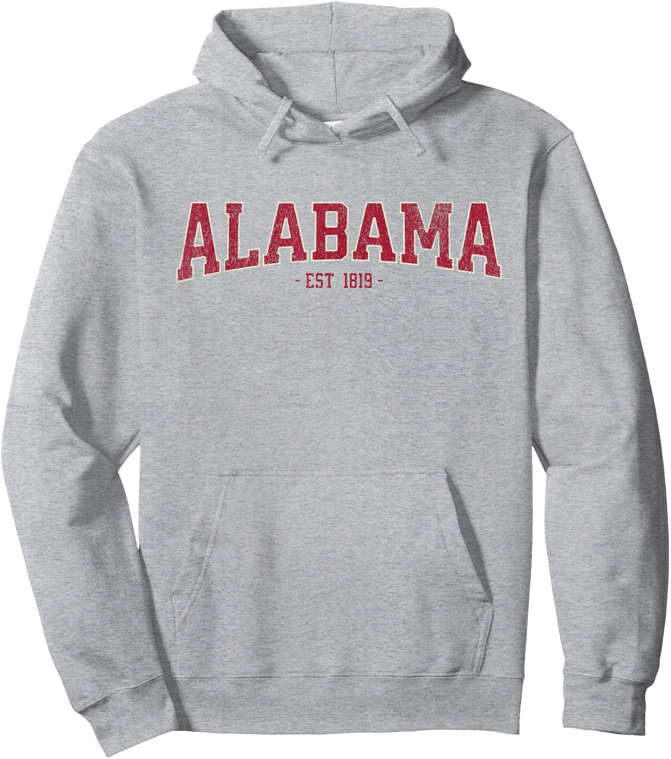 Classic Alabama Retro Varsity Vintage Alabama Distressed Hoodie - Hoodie | Ash