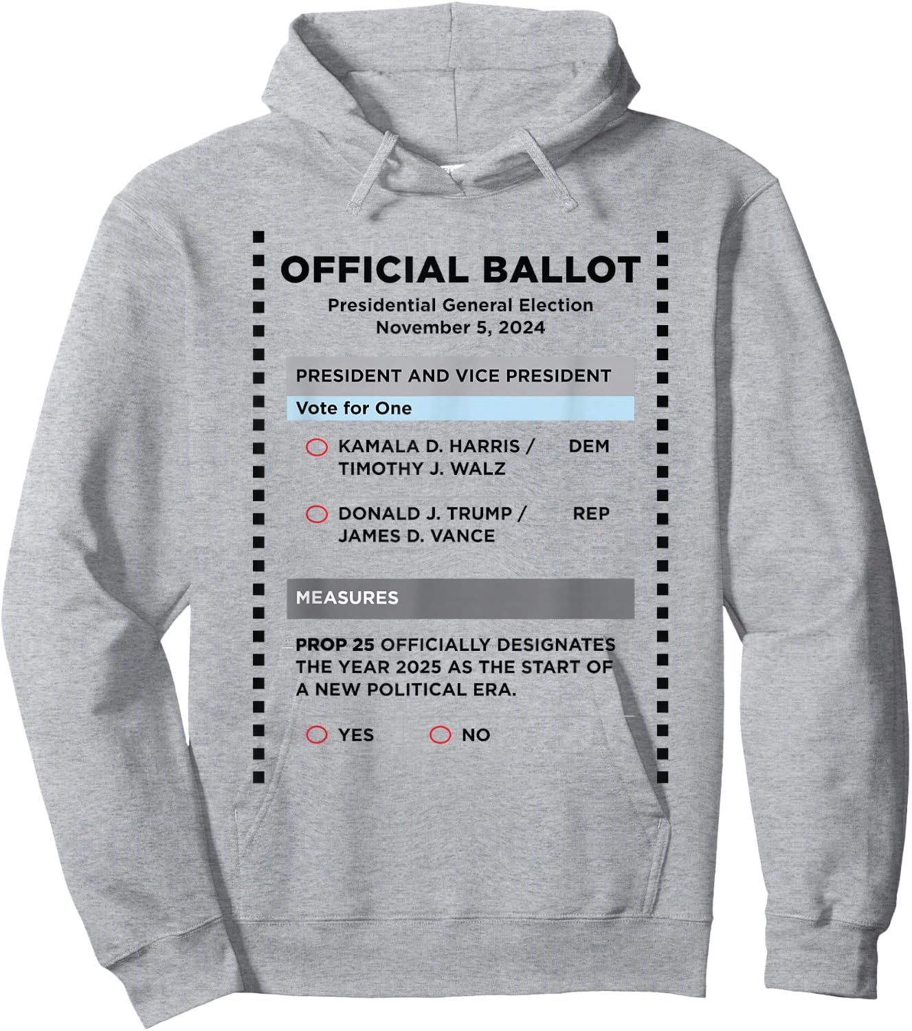 Mail-in Ballot Funny 2024 Election Pun Halloween Costume Hoodie - Hoodie | Ash