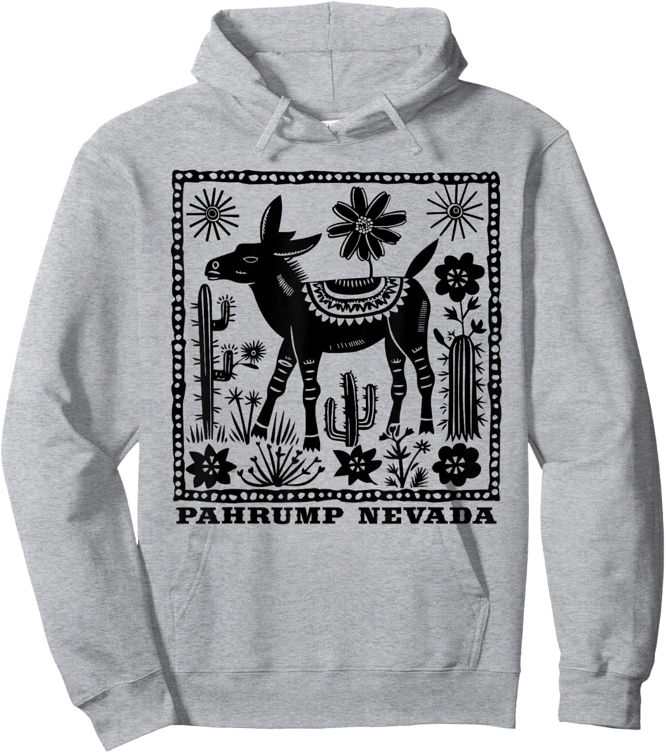 Pahrump Nevada Burro Lover Relocated Wild Donkeys and Horses Hoodie - Hoodie | Ash