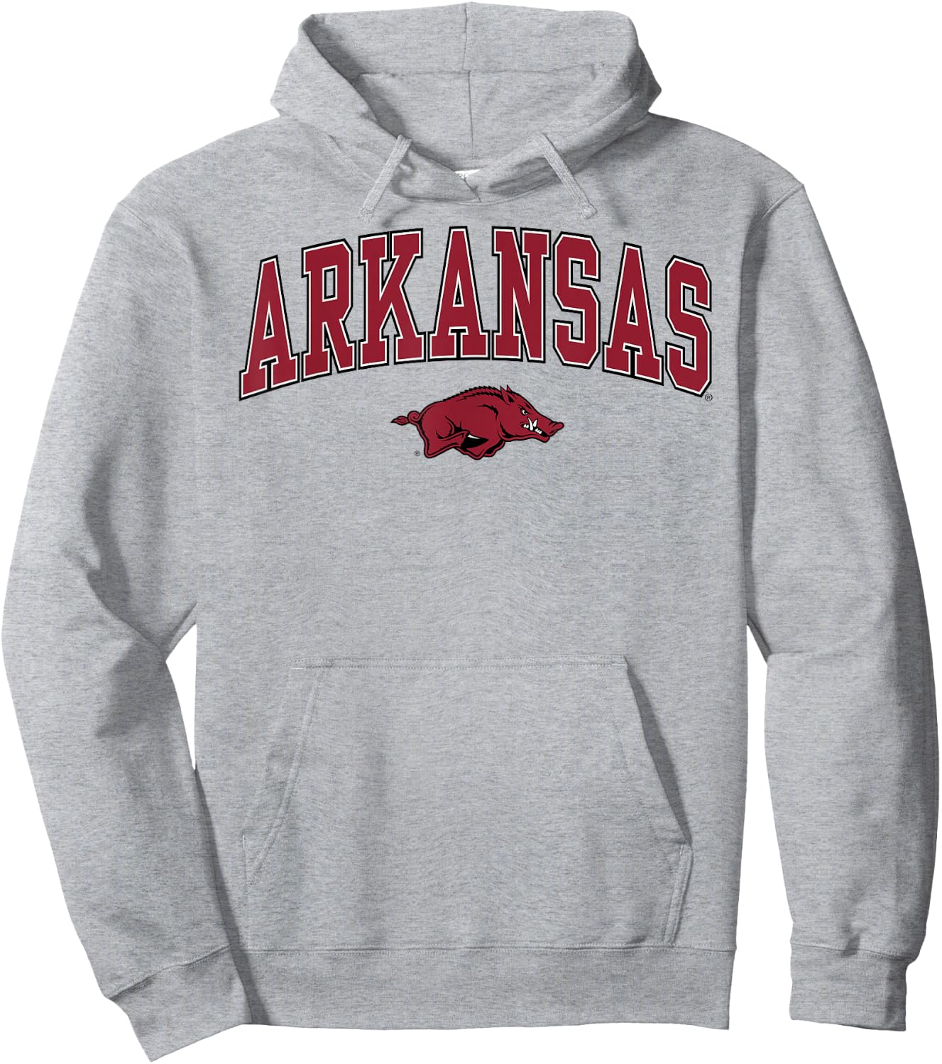 Arkansas Razorbacks Arch Over Officially Licensed Hoodie - Hoodie | Ash