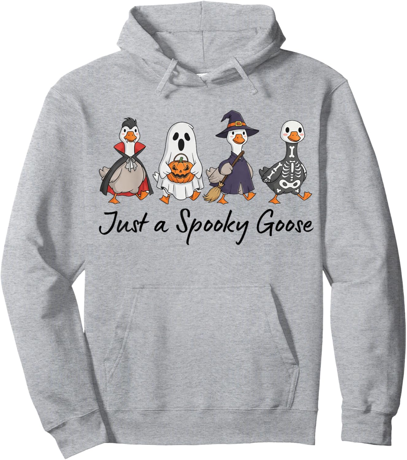 Just a Spooky Goose Halloween Spooky Funny Halloween Costume Hoodie - Hoodie | Ash
