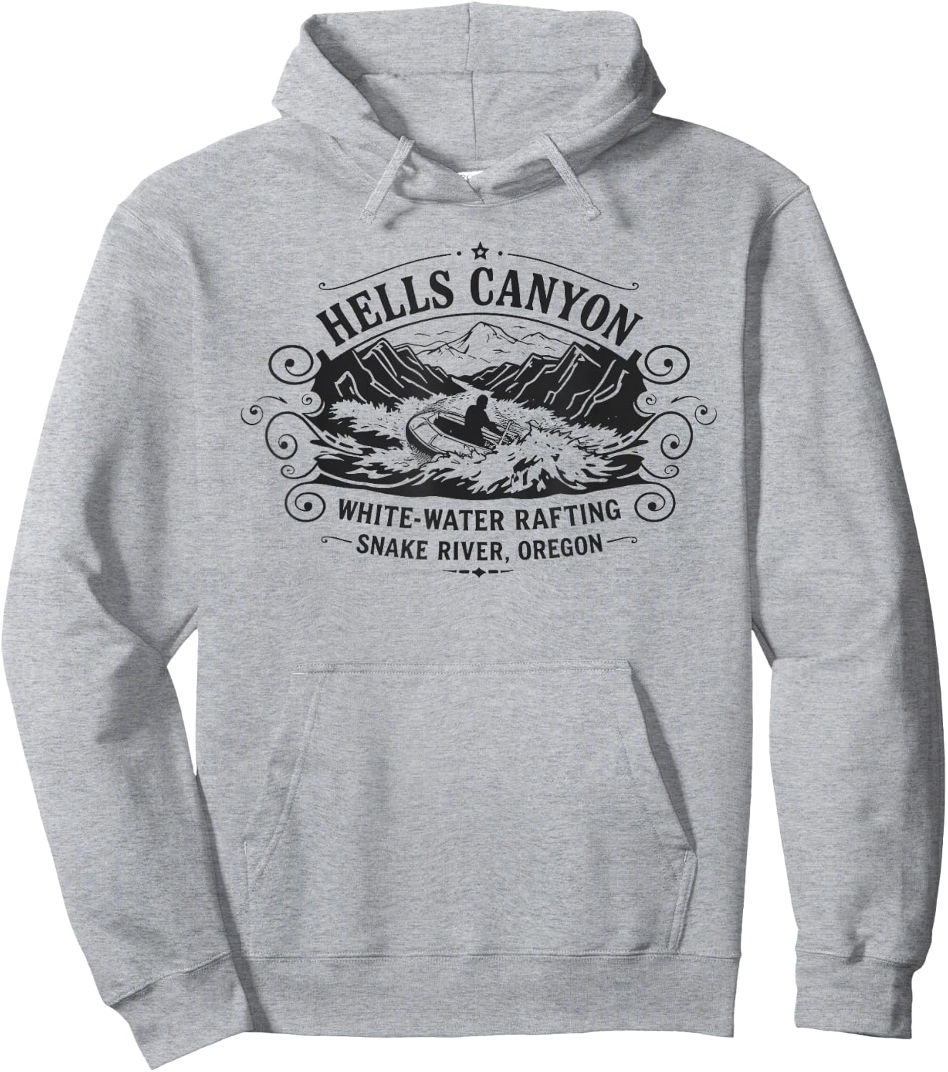 Hells Canyon White Water Rafting Snake River Oregon Hoodie - Hoodie | Ash