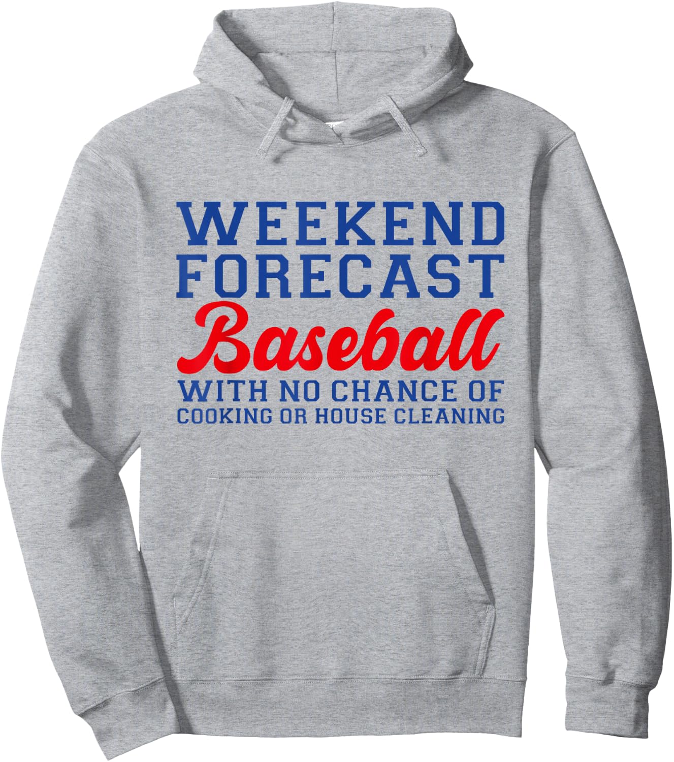 Retro Baseball Mom Mother's Day Weekend Forecast Baseball Hoodie - Hoodie | Ash