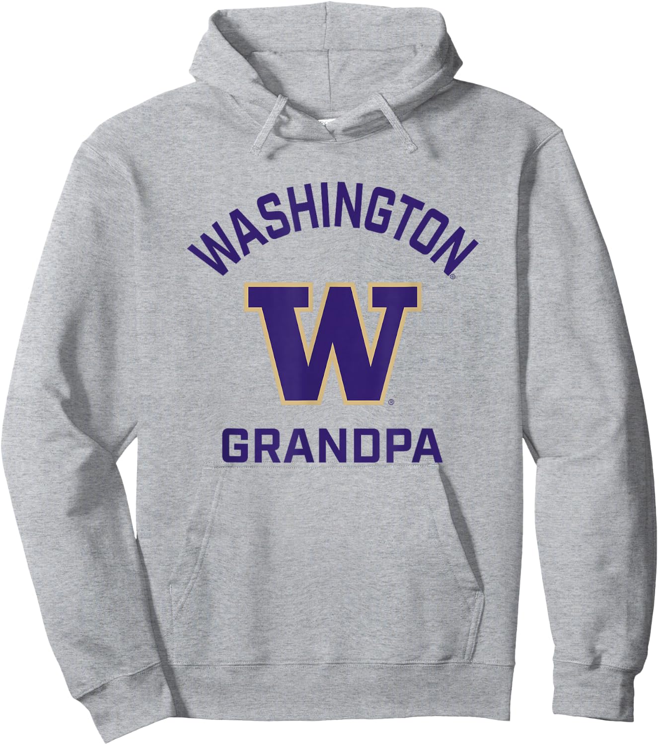 University of Washington Huskies Arched Grandpa Hoodie - Hoodie | Ash