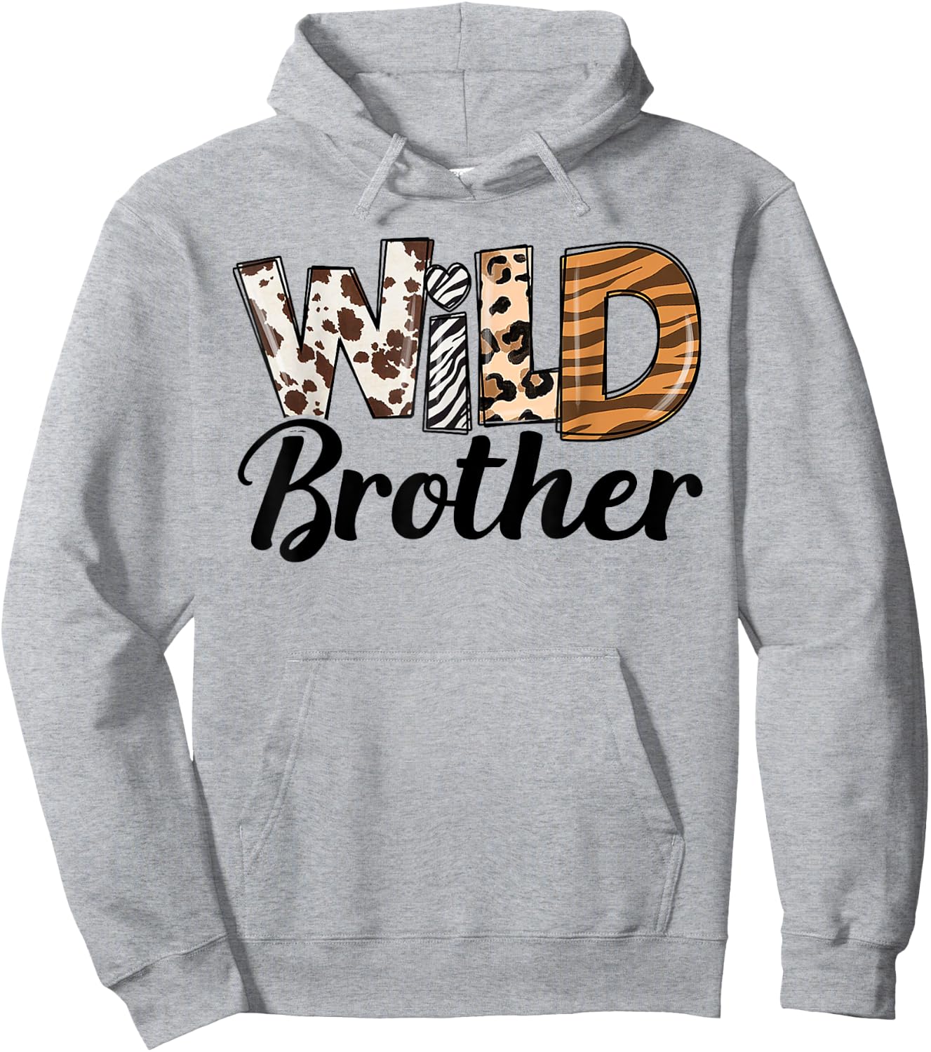 Wild Brother Birthday Family Bro Safari Zoo Jungle Animals Hoodie - Hoodie | Ash