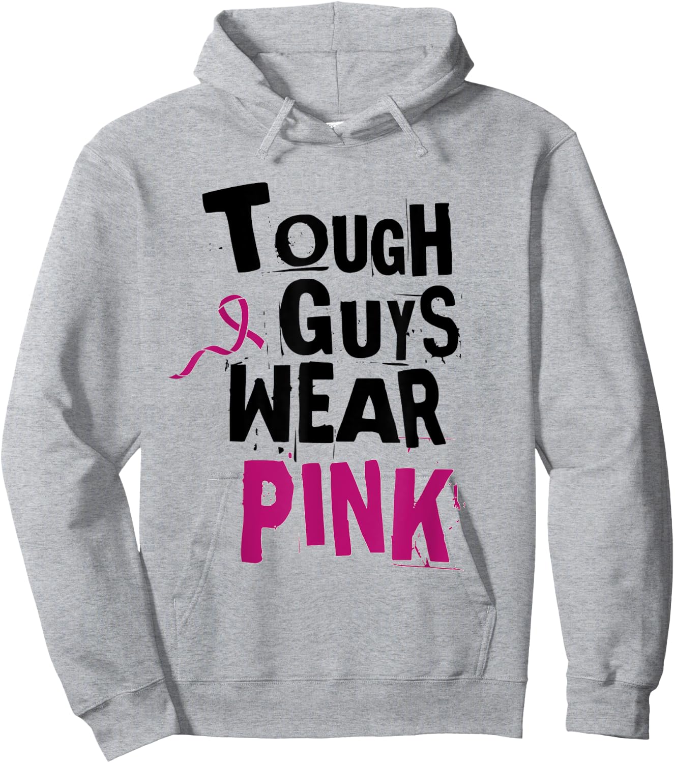 Breast Cancer Awareness Tough Guys Wear Pink , keds boys Hoodie - Hoodie | Ash