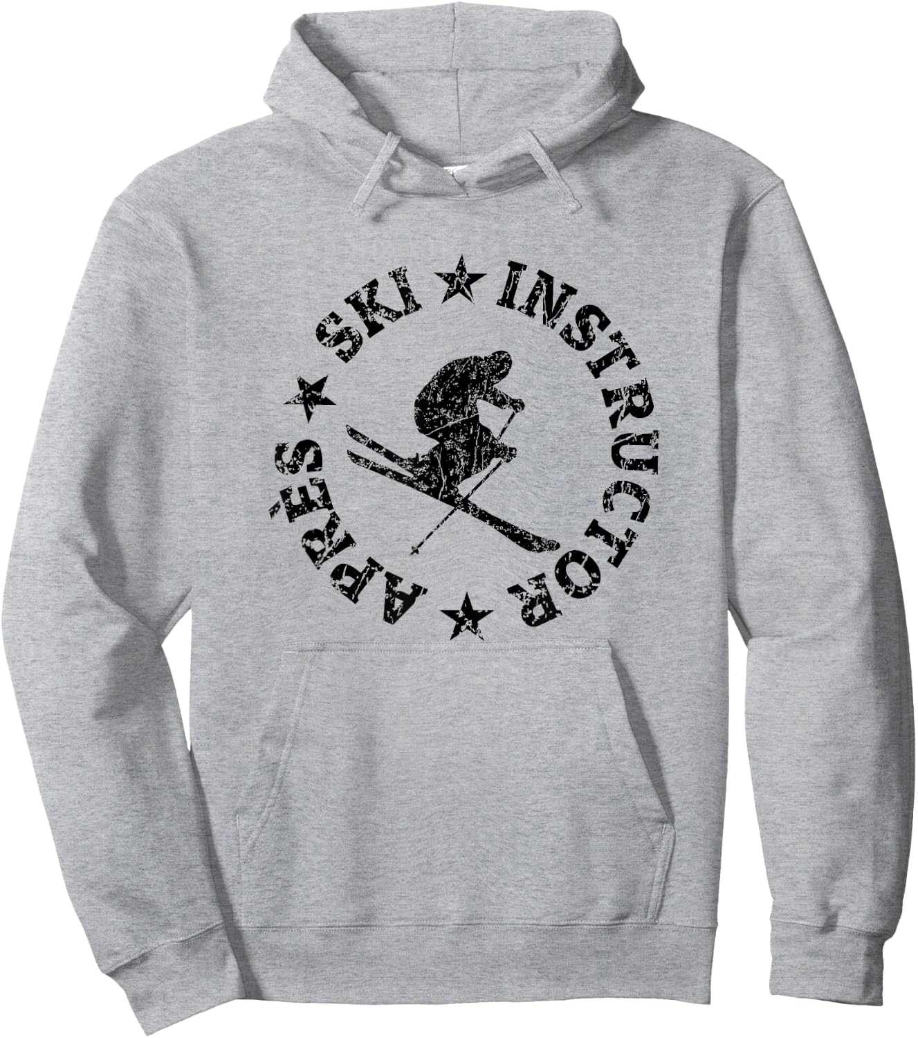 Apres-Ski Instructor Seal (Vintage Black) Skier Hoodie - Hoodie | Ash