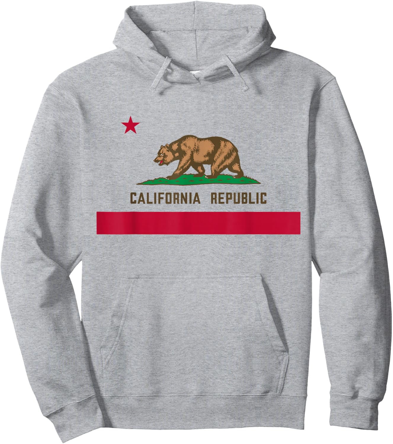 California Republic Flag Patriotic State USA Hoodie - Hoodie | Ash