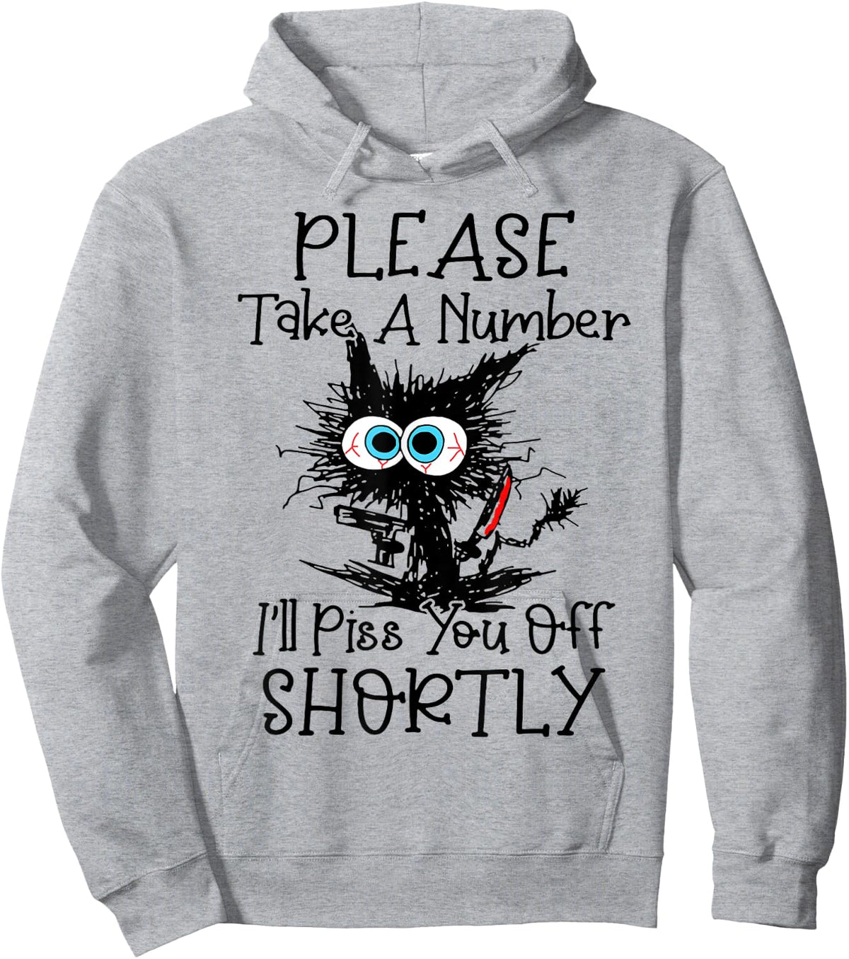 Cat Please Take A Number I'll Piss You Off Shortly Women Hoodie - Hoodie | Ash