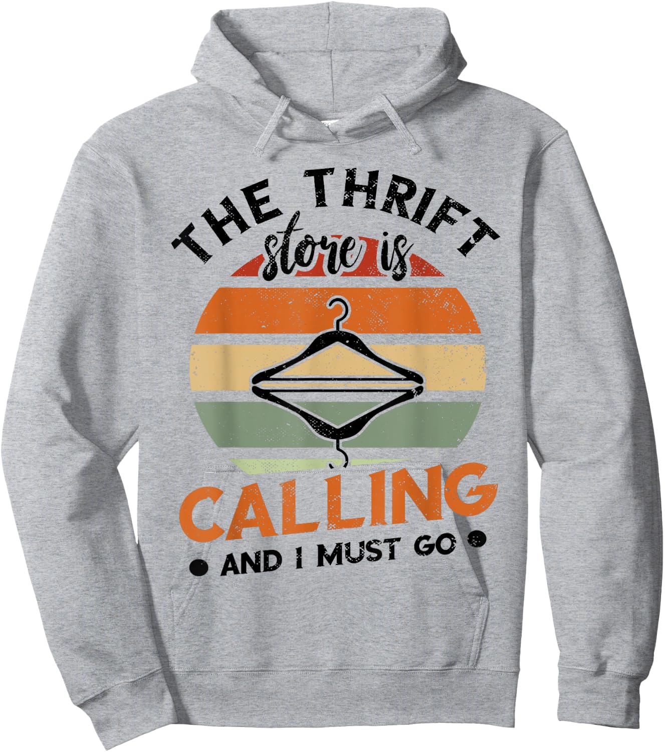 The Thrift Store Is Calling Thrifter Retro Hanger Thrifting Hoodie - Hoodie | Ash
