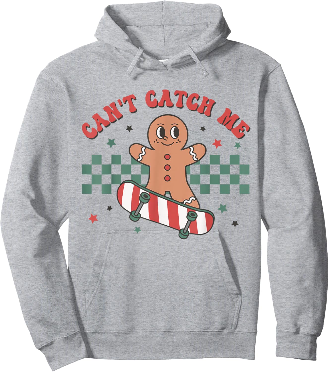 Can't Catch Me Gingerbread Christmas Cookies Toddler Kids Hoodie - Hoodie | Ash