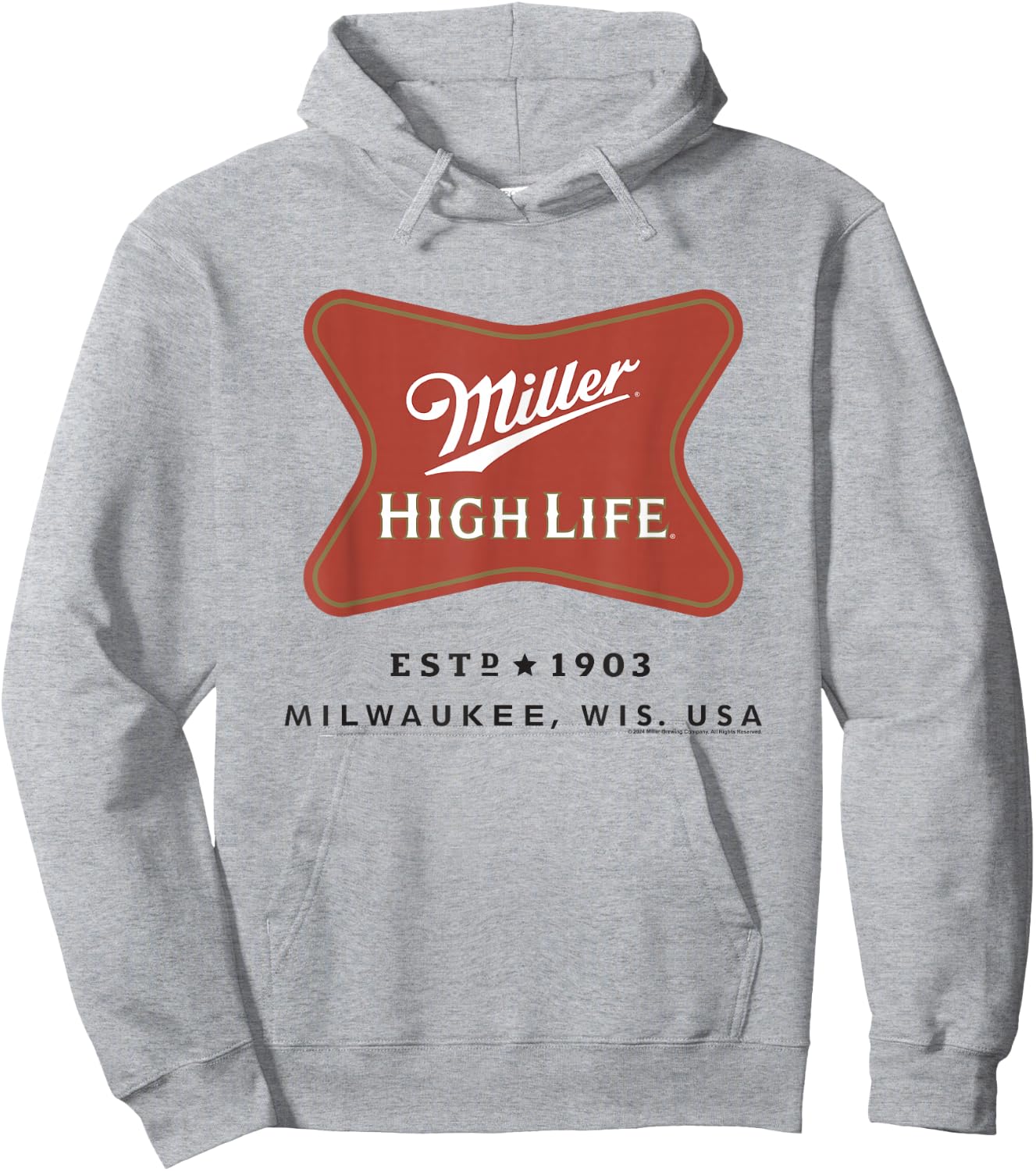 Miller High Life Est. 1903 Milwaukee Wis. USA Vintage Hoodie - Hoodie | Ash
