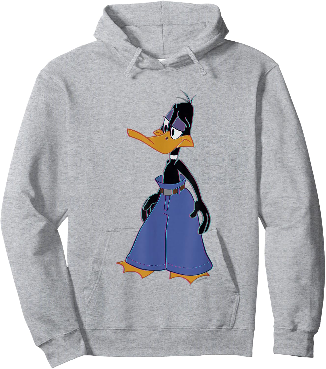 Looney Tunes Daffy Duck Wearing Mall Pants Retro Shot Hoodie - Hoodie | Ash