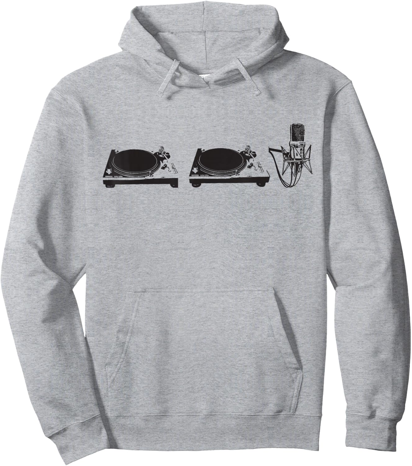 Two Turn Tables And A Microphone Old School Hip-Hop Rap Hoodie - Hoodie | Ash
