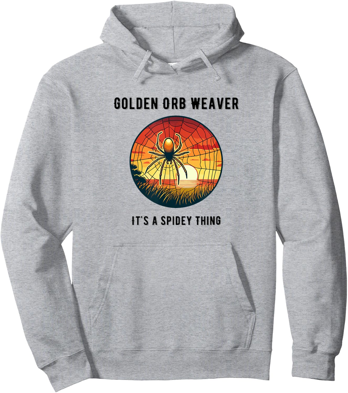 Golden Silk Orb Weaver Hoodie - Hoodie | Ash