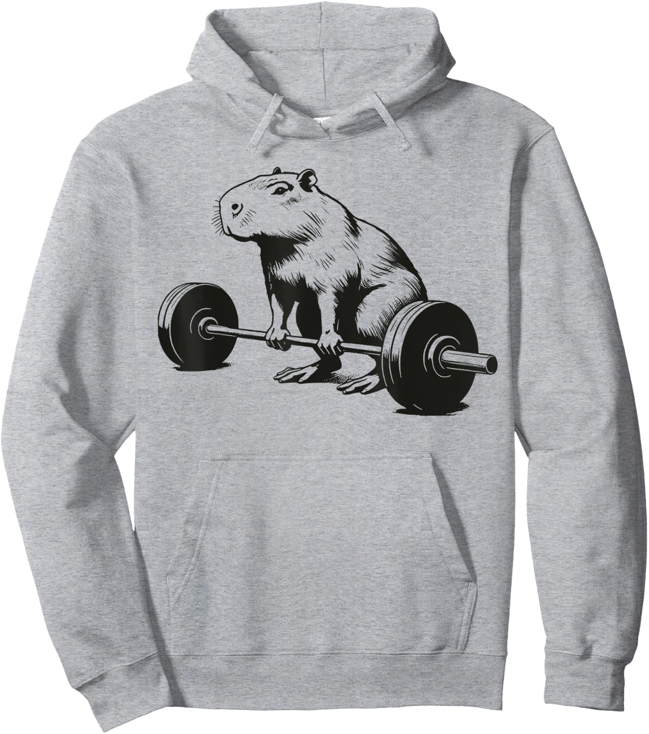 Bodybuilding Gifts Capybara Weightlifting Funny Workout Deadlift Fitness Gym , Small, Grey Hoodie - Hoodie | Ash