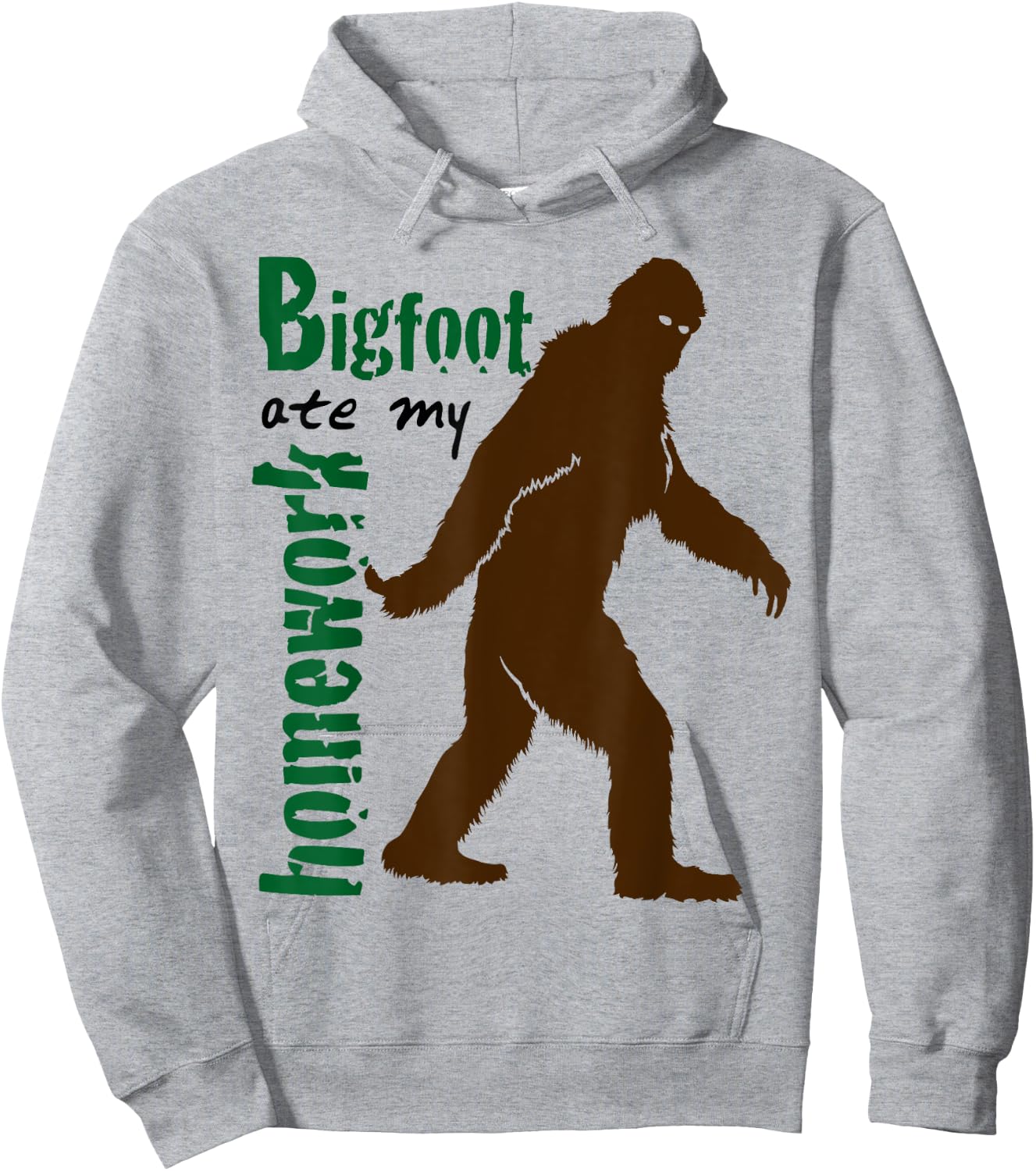 Bigfoot Ate My Homework Funny for Sasquatch Lovers Hoodie - Hoodie | Ash