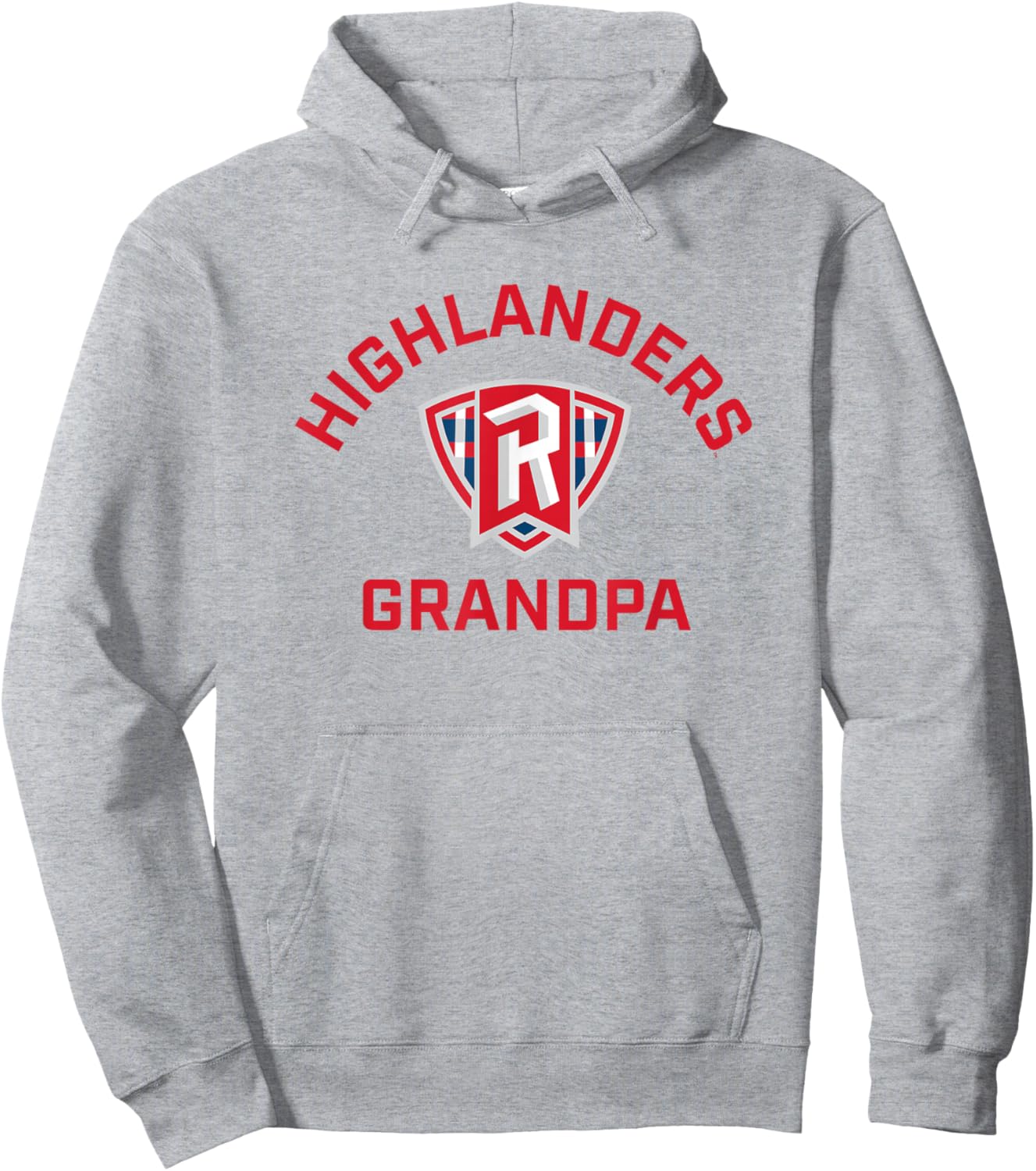 Radford University Highlanders Arched Grandpa Hoodie - Hoodie | Ash