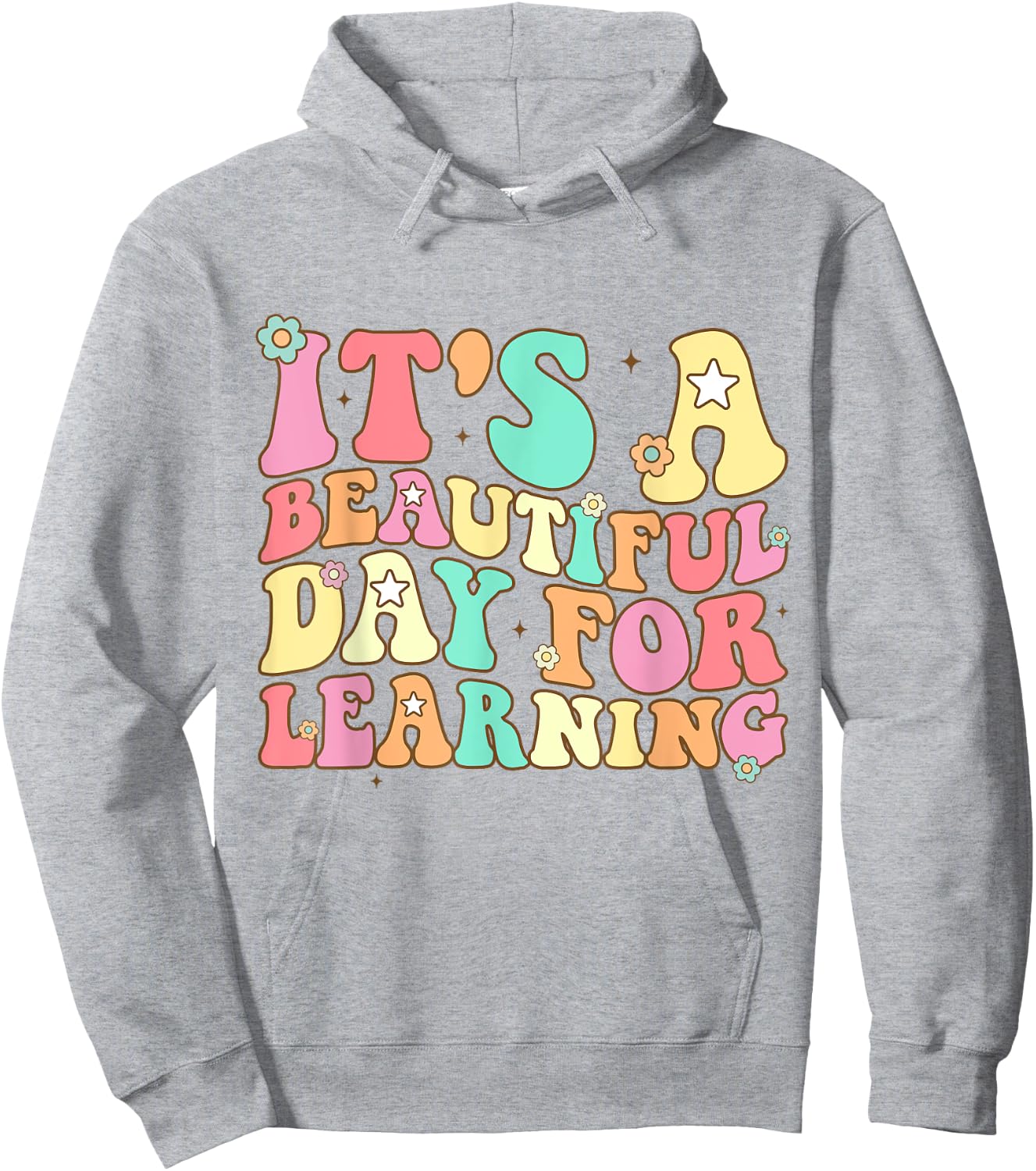 It's Beautiful Day For Learning Retro Teacher Students Women Hoodie - Hoodie | Ash