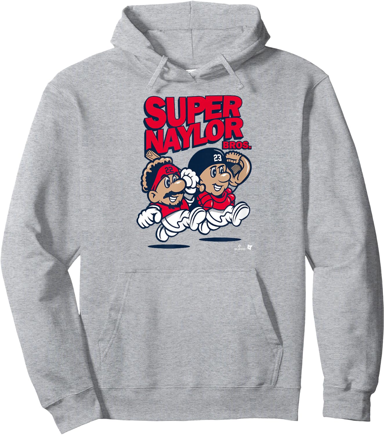 Josh & Bo Naylor - Super Naylor Bros - Cleveland Baseball Hoodie - Hoodie | Ash