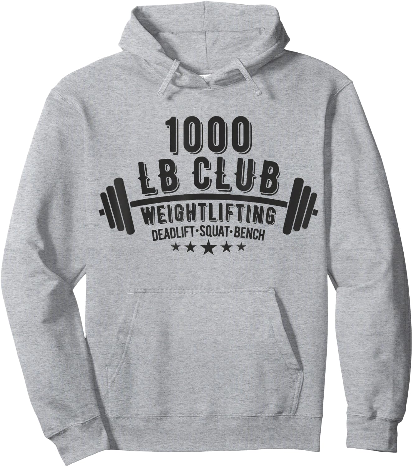 1000 Lb Club Powerlifting Gym Workout Fitness Product Hoodie - Hoodie | Ash