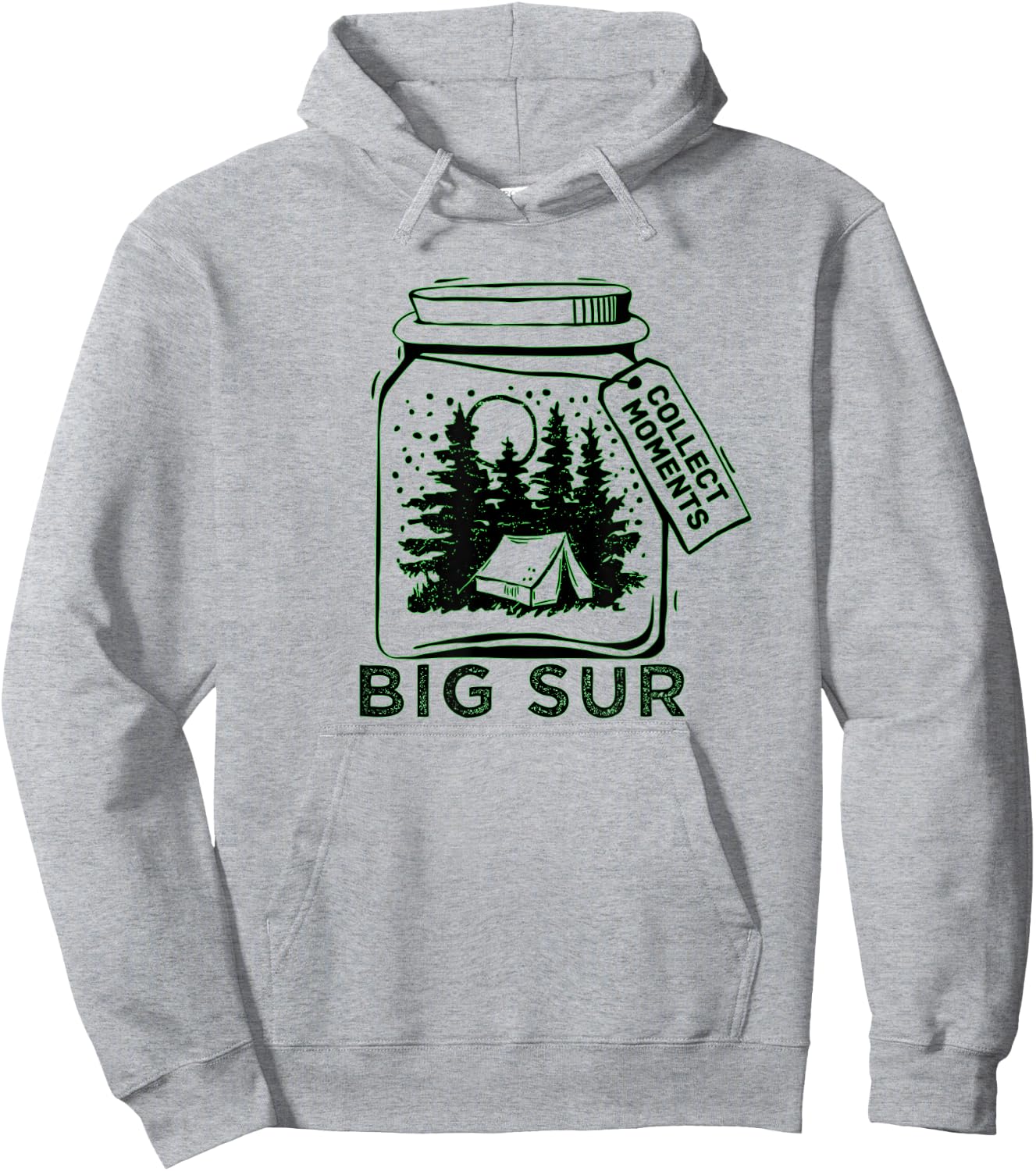 Vintage Big Sur, California Souvenir Hoodie - Hoodie | Ash