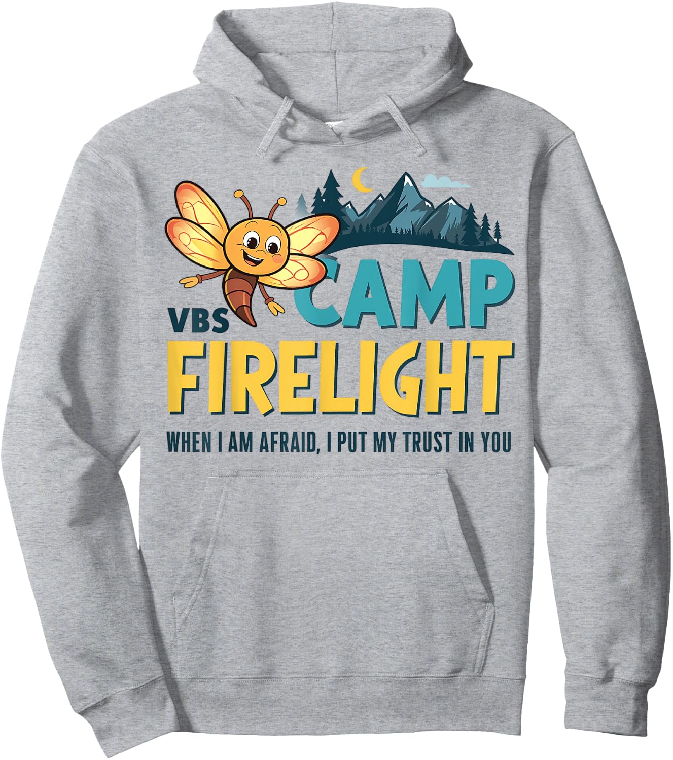 Vacation Bible School Camp Firelight VBS Camp Firework 2024 Hoodie - Hoodie | Ash