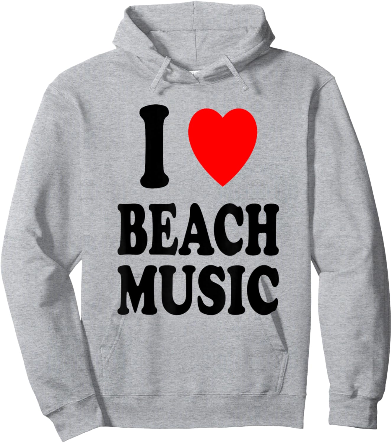 I Heart (Love) Beach Music Hoodie - Hoodie | Ash