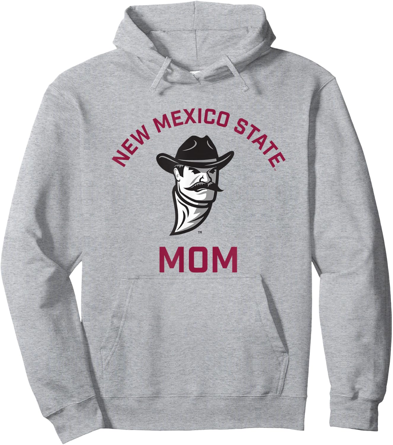 New Mexico State University NMSU Aggies Arched Mom Hoodie - Hoodie | Ash