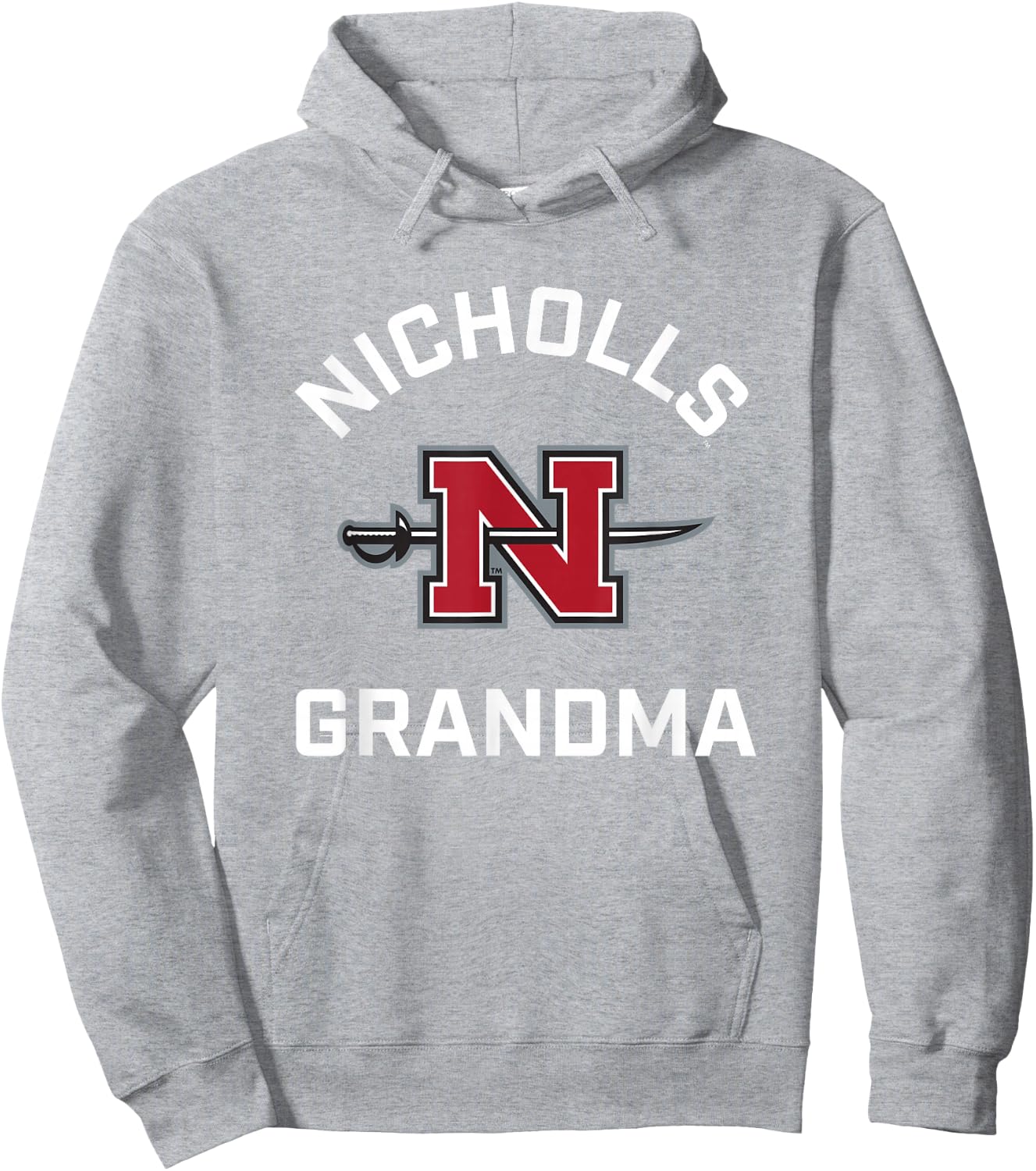 Nicholls State University Colonels Arched Grandma Hoodie - Hoodie | Ash