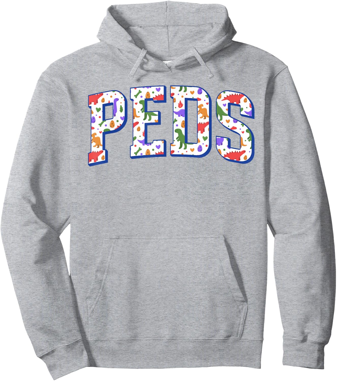 Cute Dinosaurs Pediatric Nurses PEDS Pediatrician Doctor Hoodie - Hoodie | Ash