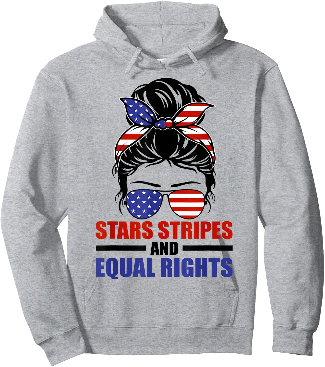 Stars Stripes And Equal Rights Hoodie - Hoodie | Ash