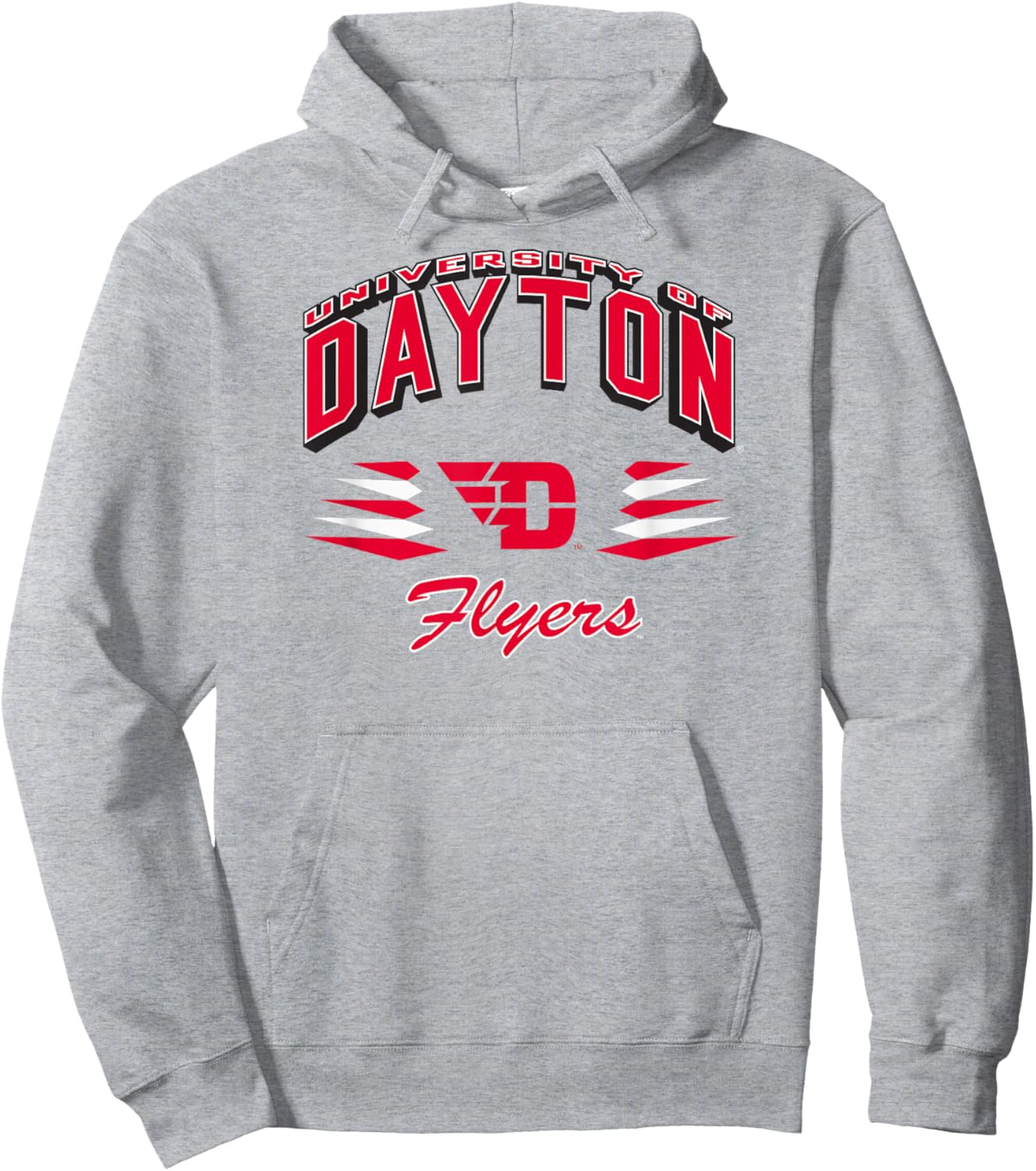 Dayton Flyers Retro Diamond Gray Officially Licensed Hoodie - Hoodie | Ash