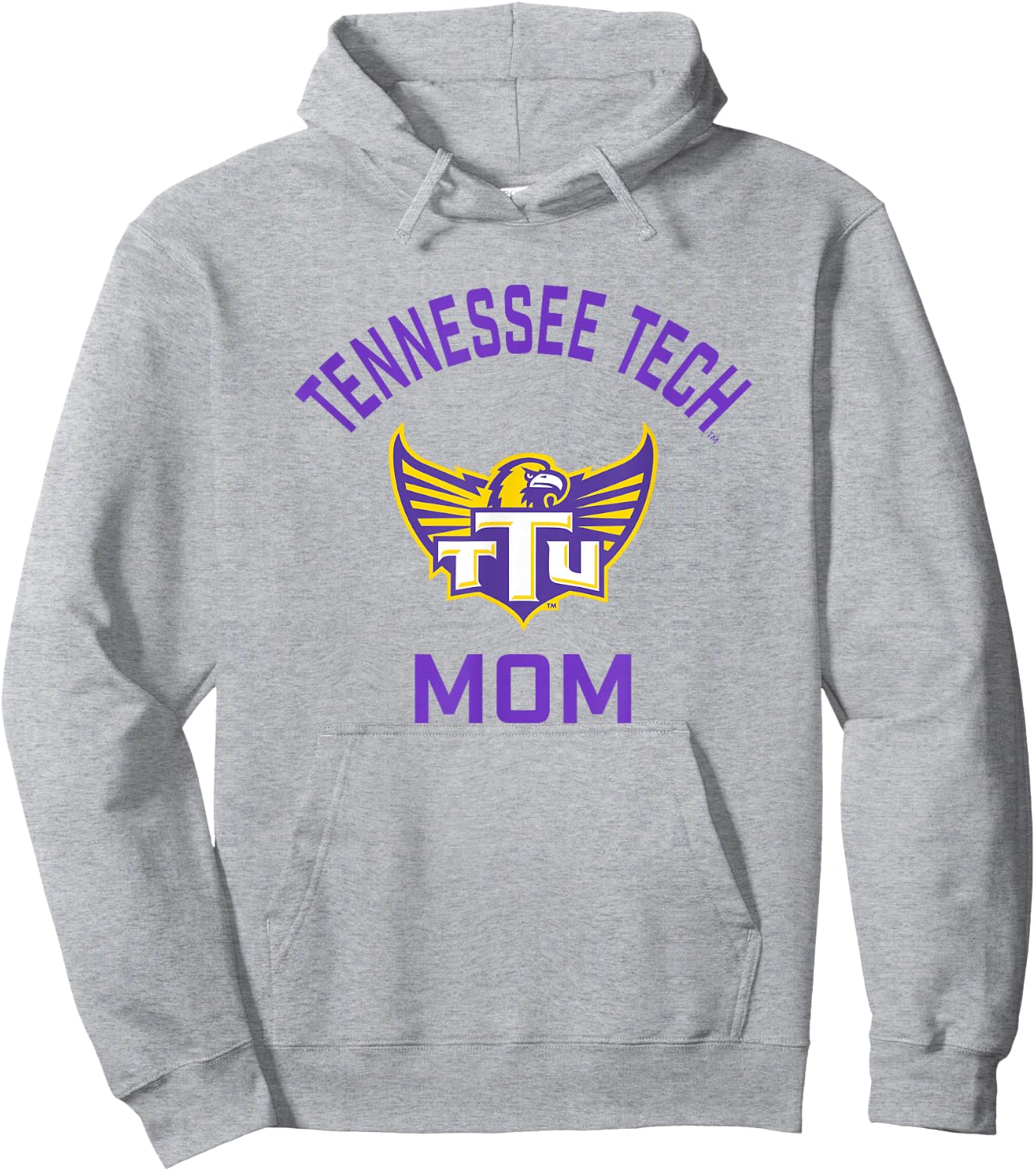 Tennessee Tech Golden Eagles Arched Mom Hoodie - Hoodie | Ash