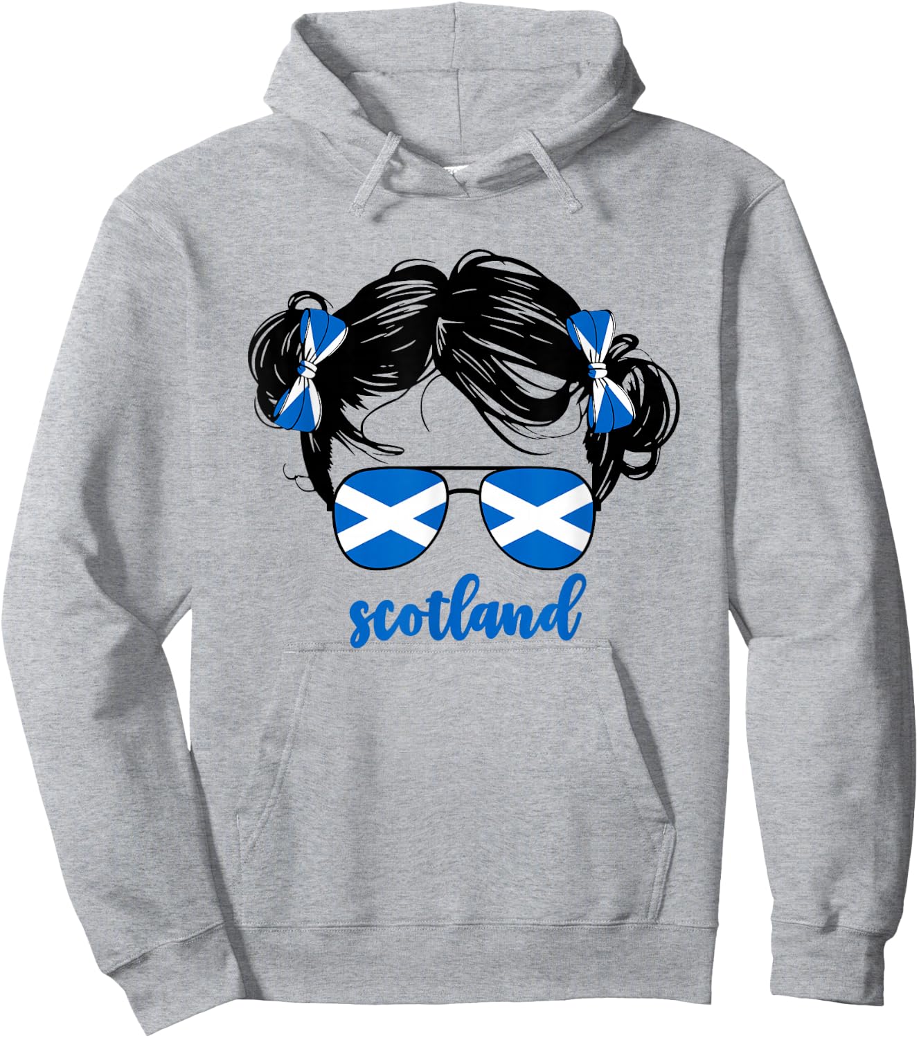 Cute Scottish Girl For Kids Scots Pride Scotland Flag Girls Hoodie - Hoodie | Ash