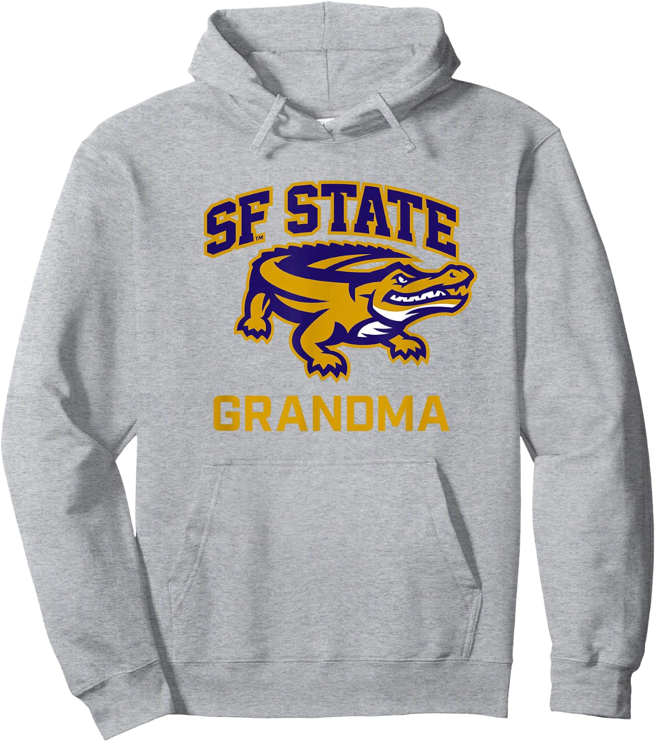 San Francisco State SFSU Gators Arched Grandma Hoodie - Hoodie | Ash