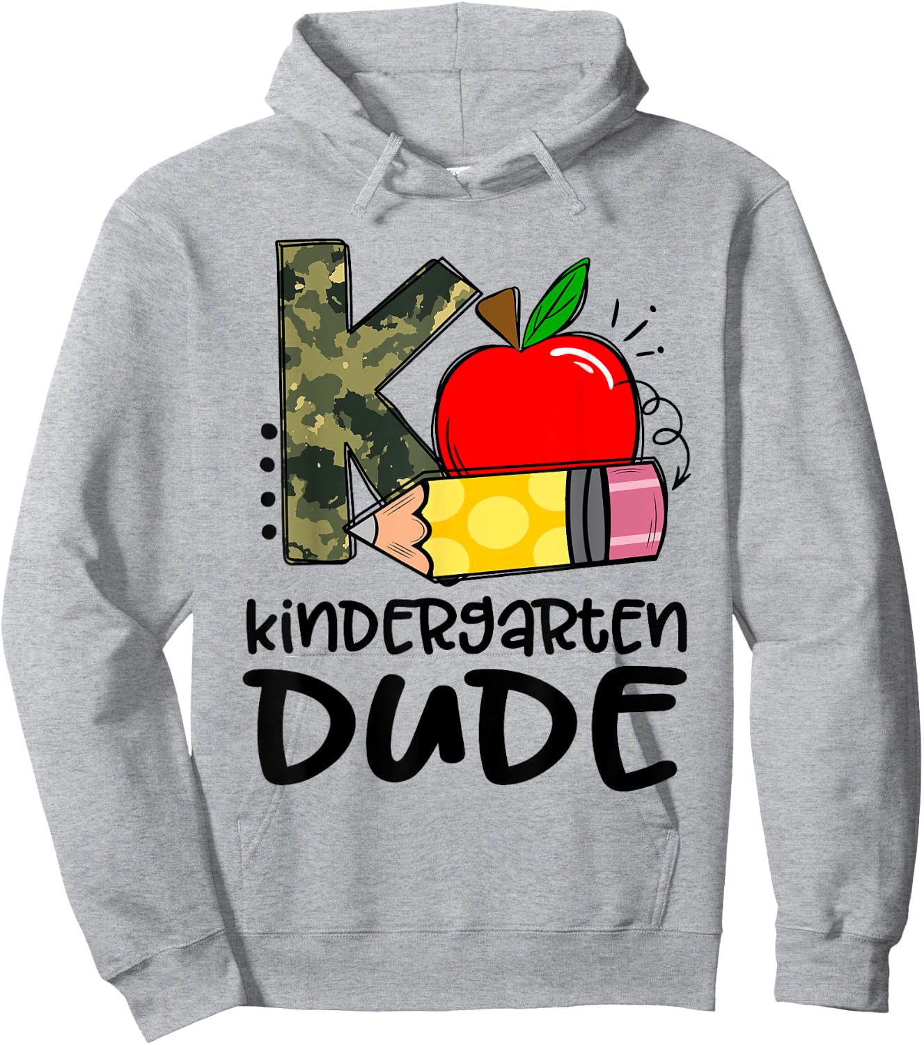 Kindergarten Dude Student Kindergarten Squad Back to School Hoodie - Hoodie | Ash