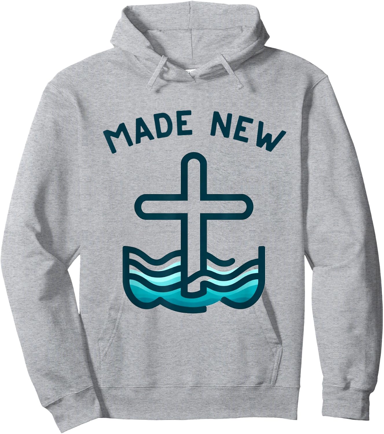 MADE NEW, Christian Water Baptism Baptize Hoodie - Hoodie | Ash