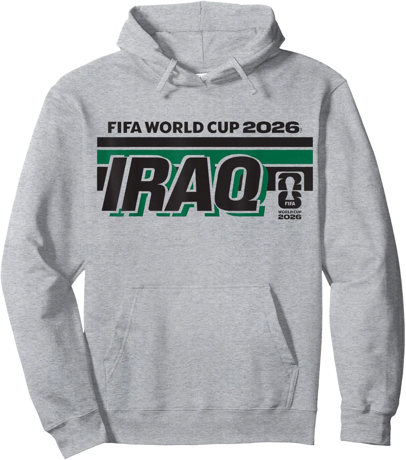 FIFA World CUP26 Iraq Stack Banner Hoodie - Hoodie | Ash