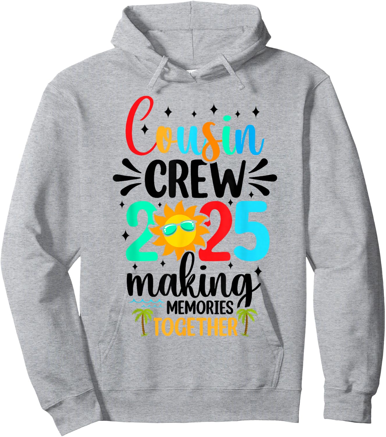 Cousin crew 2025 Summer Vacation Beach Family Trips Matching Hoodie - Hoodie | Ash