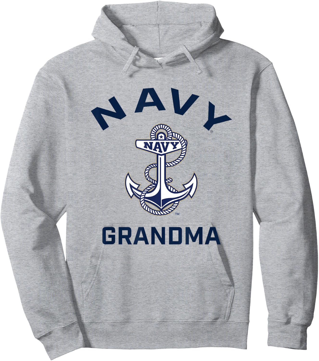 US Naval Academy Navy Midshipmen Arched Grandma Hoodie - Hoodie | Ash