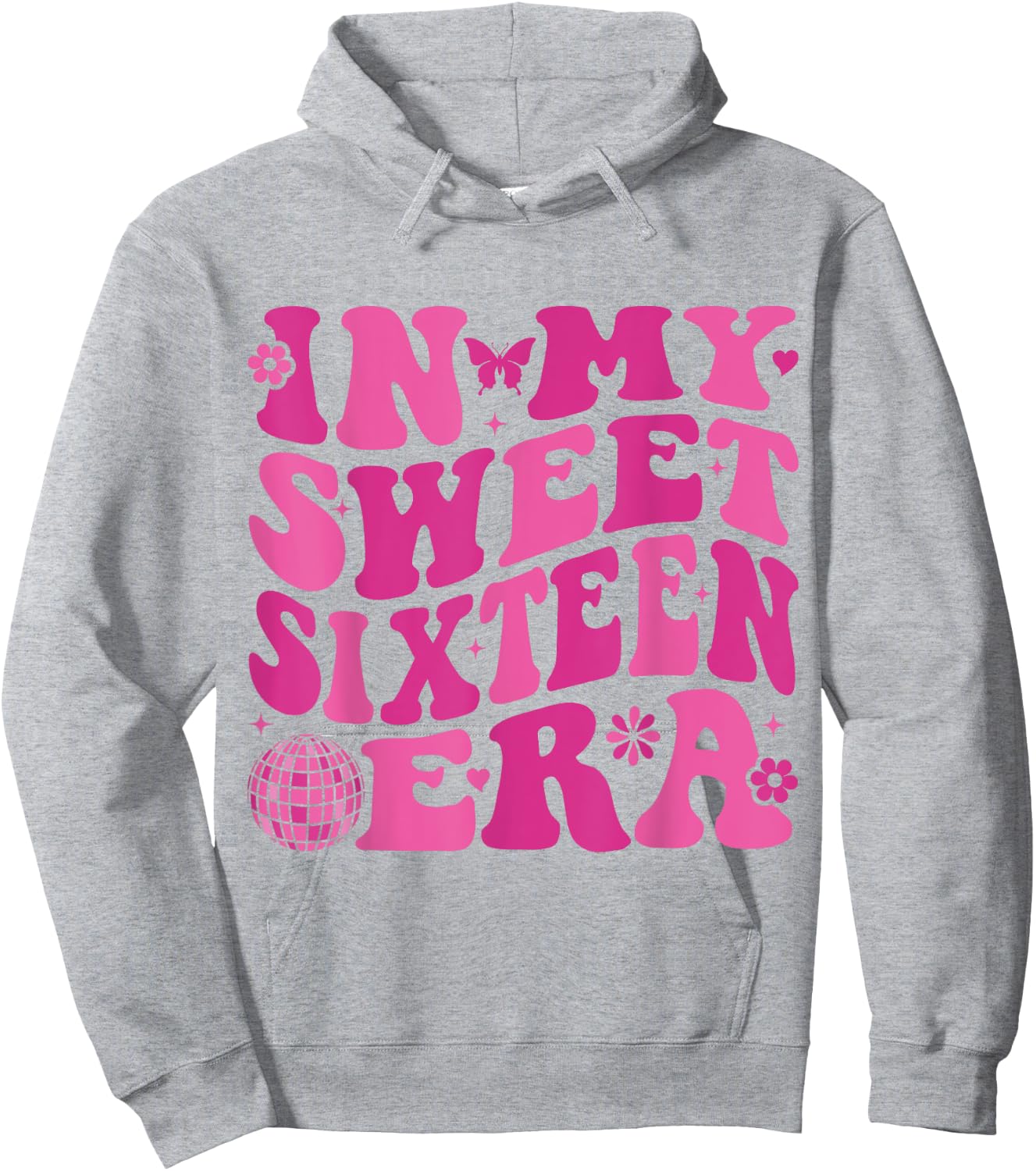 In My Sweet Sixteen Era Groovy Retro Boys Girl 16th Birthday Hoodie - Hoodie | Ash