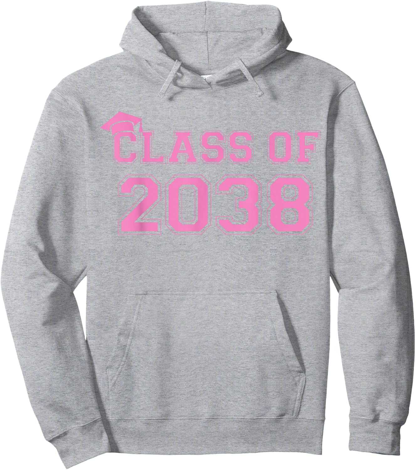 Class Of 2038 Handprint Pre-K Pink Girls 2038 Graduation Hoodie - Hoodie | Ash