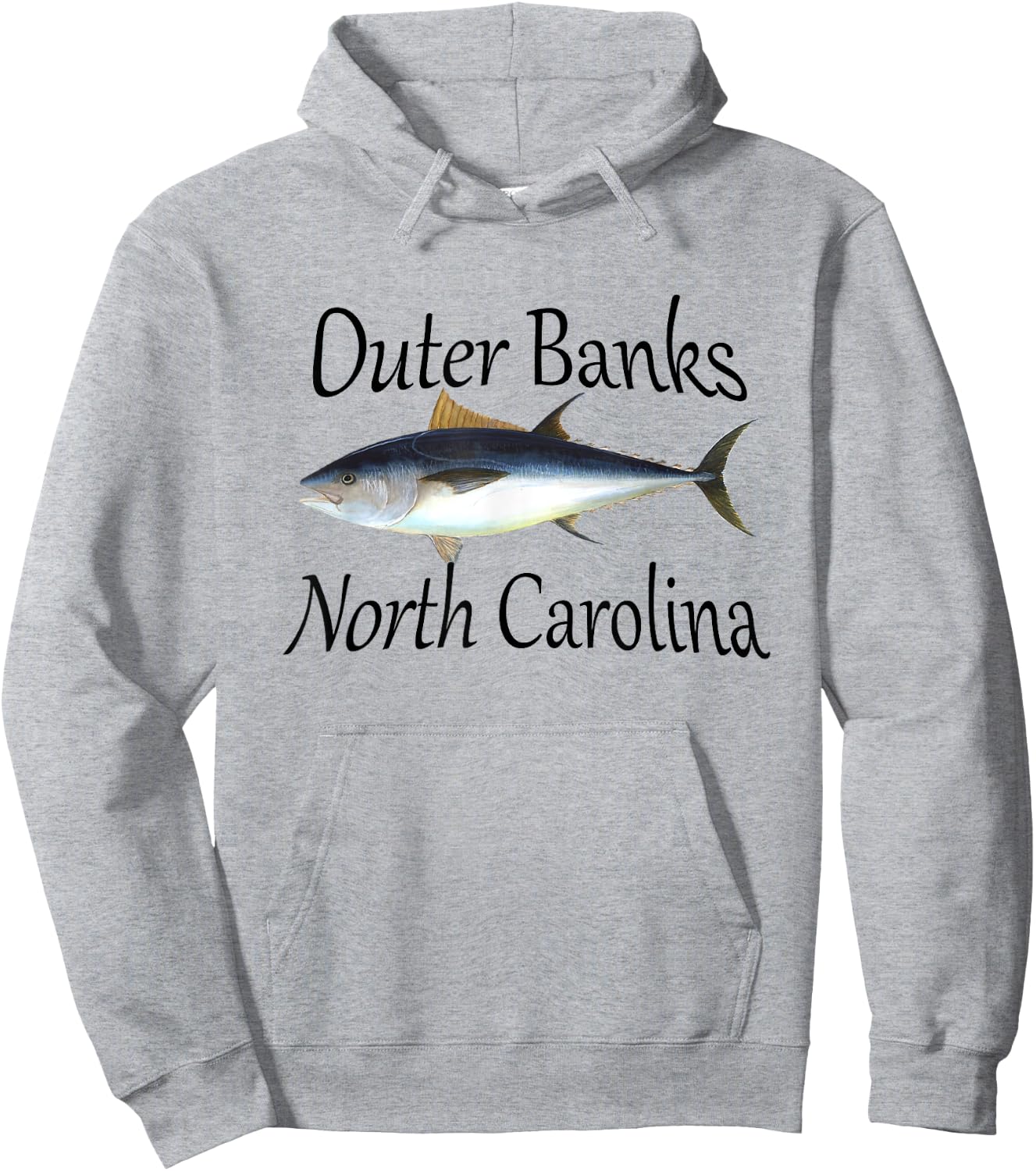 Outer Banks NC Bluefin Tuna Hoodie - Hoodie | Ash