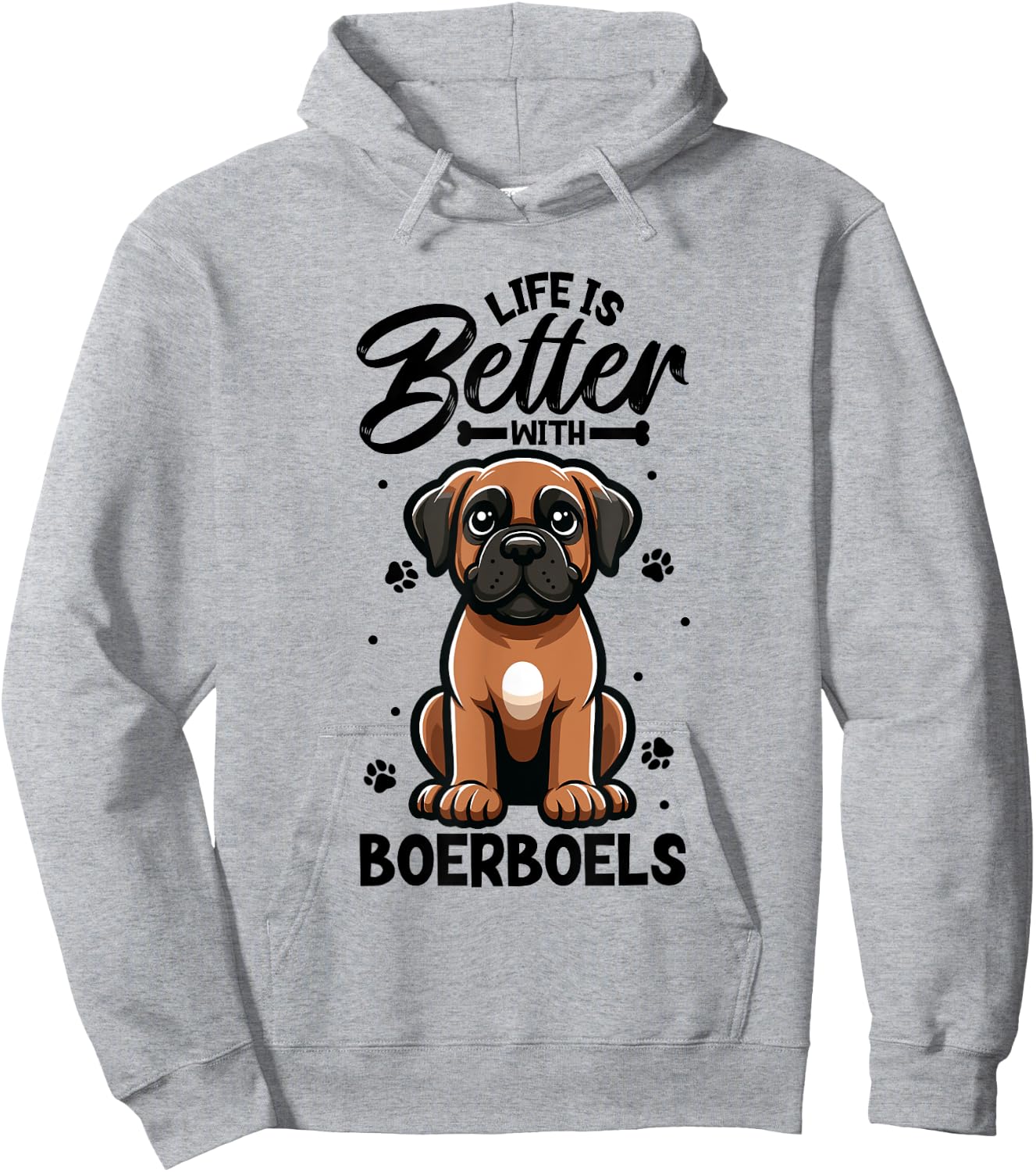 Best life with Boerboel Hoodie - Hoodie | Ash