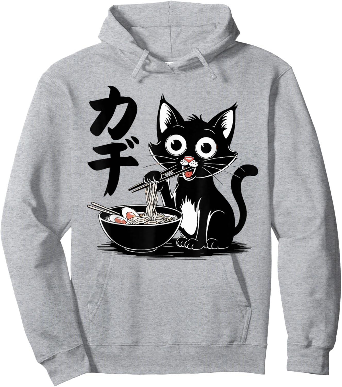 Funny Cat Ramen Noodle Japanese Kawaii Anime Otaku Style Hoodie - Hoodie | Ash