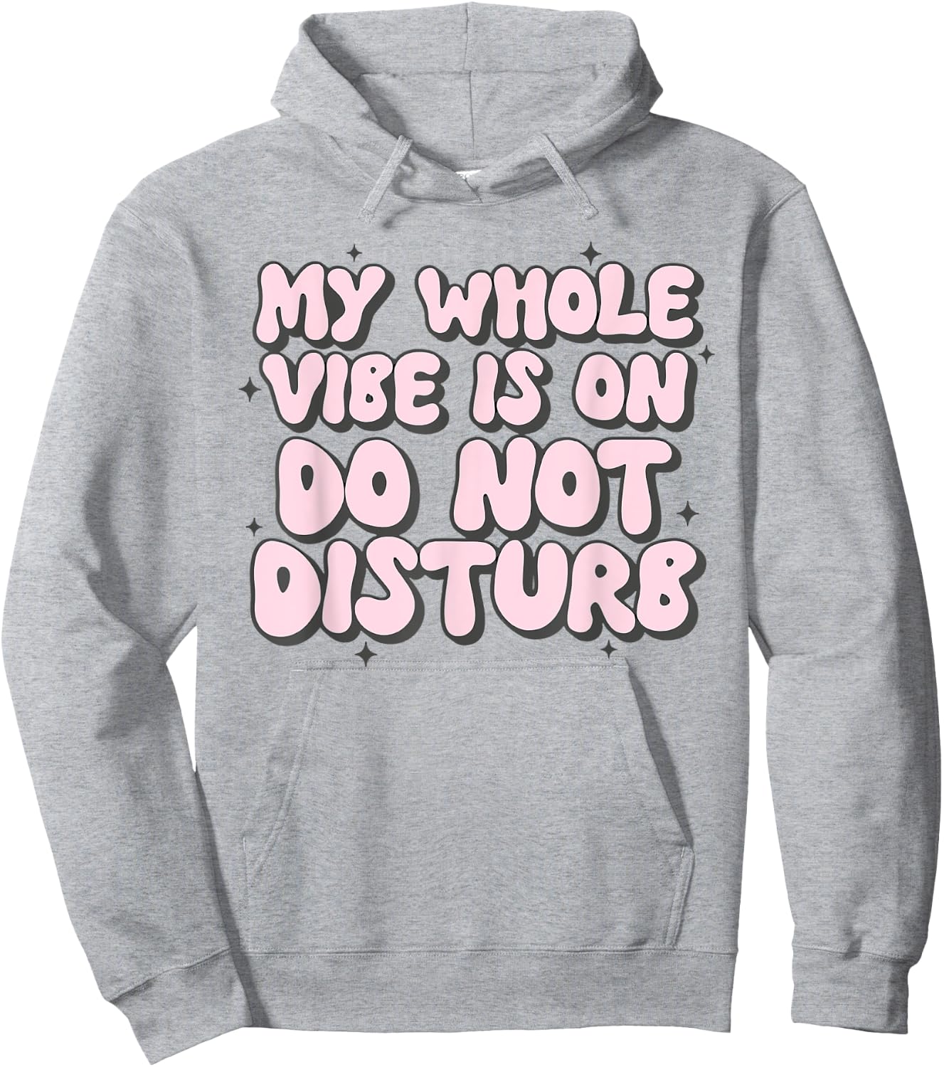 My Whole Vibe Is On Do Not Disturb Pink Groovy Black Melanin Hoodie - Hoodie | Ash