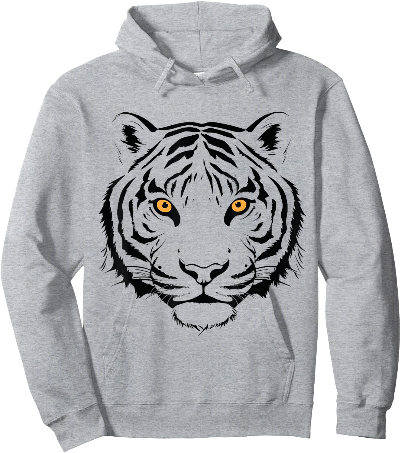 Orange Tiger Face Wild Animal Women Men Orange Tiger Head Hoodie - Hoodie | Ash