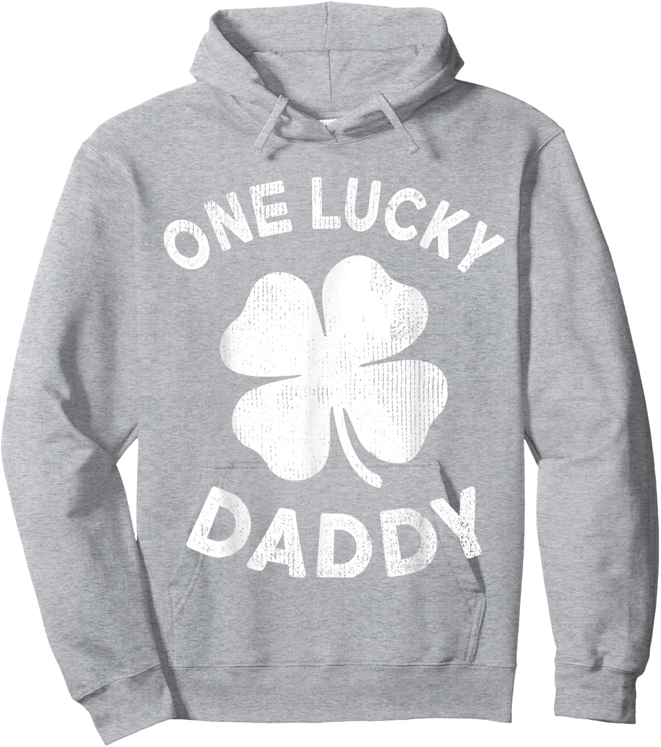 One Lucky Dad St Patricks Day Green Shamrock Leaf Hoodie - Hoodie | Ash